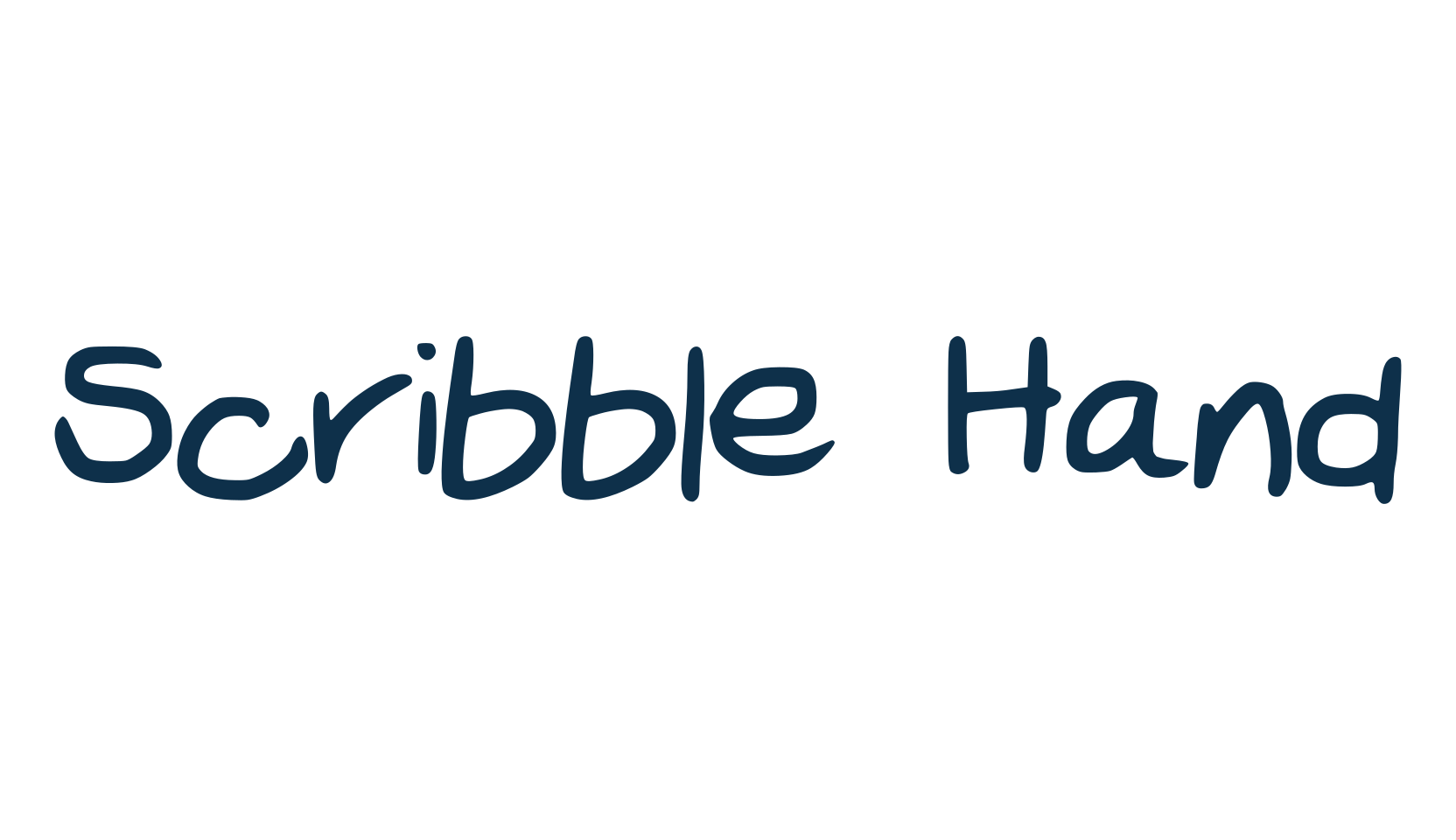 Scribble Hand, script handwritten fancy decorative calligraphy font preview