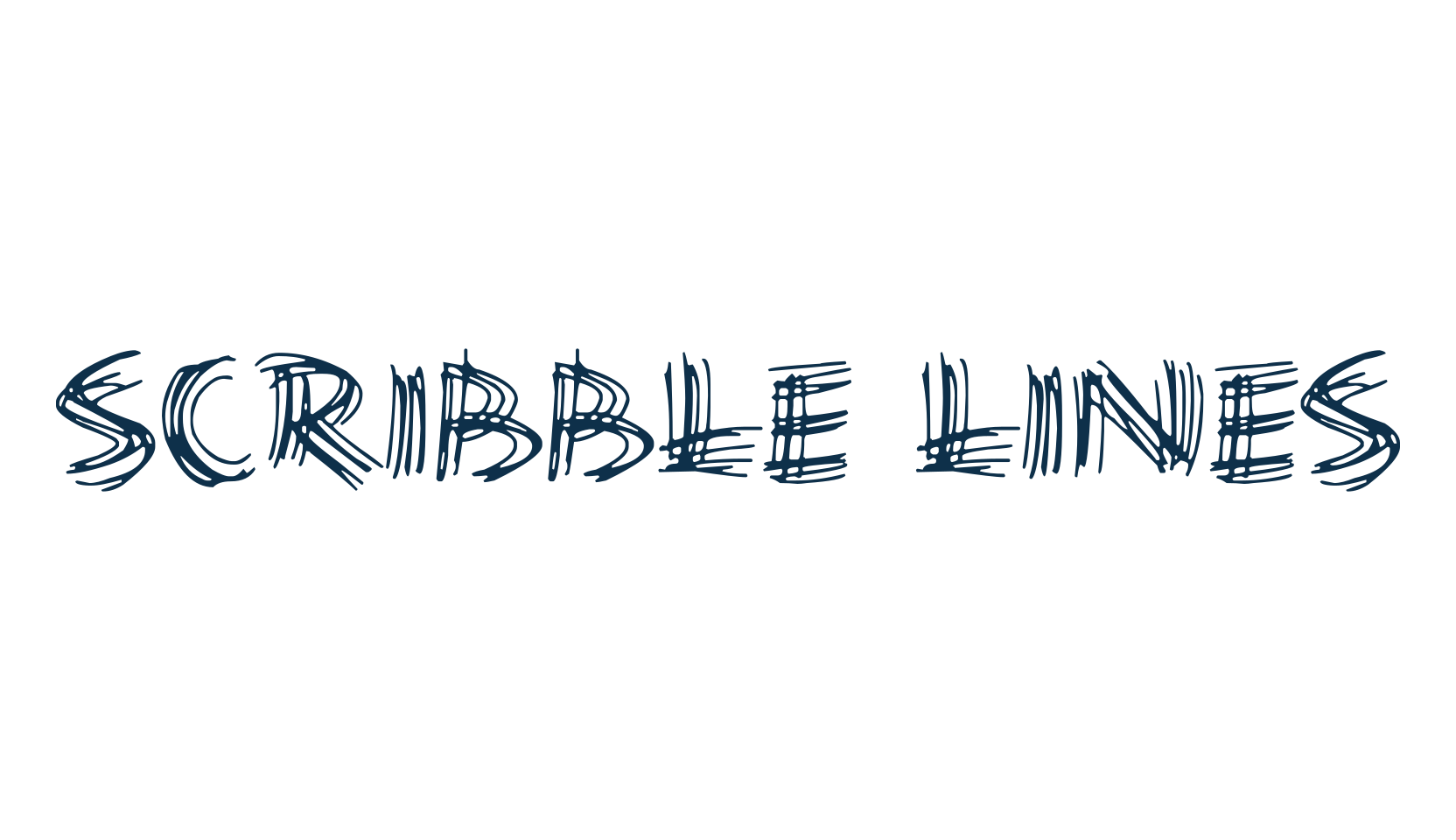 Scribble Lines, script trash fancy decorative calligraphy font preview