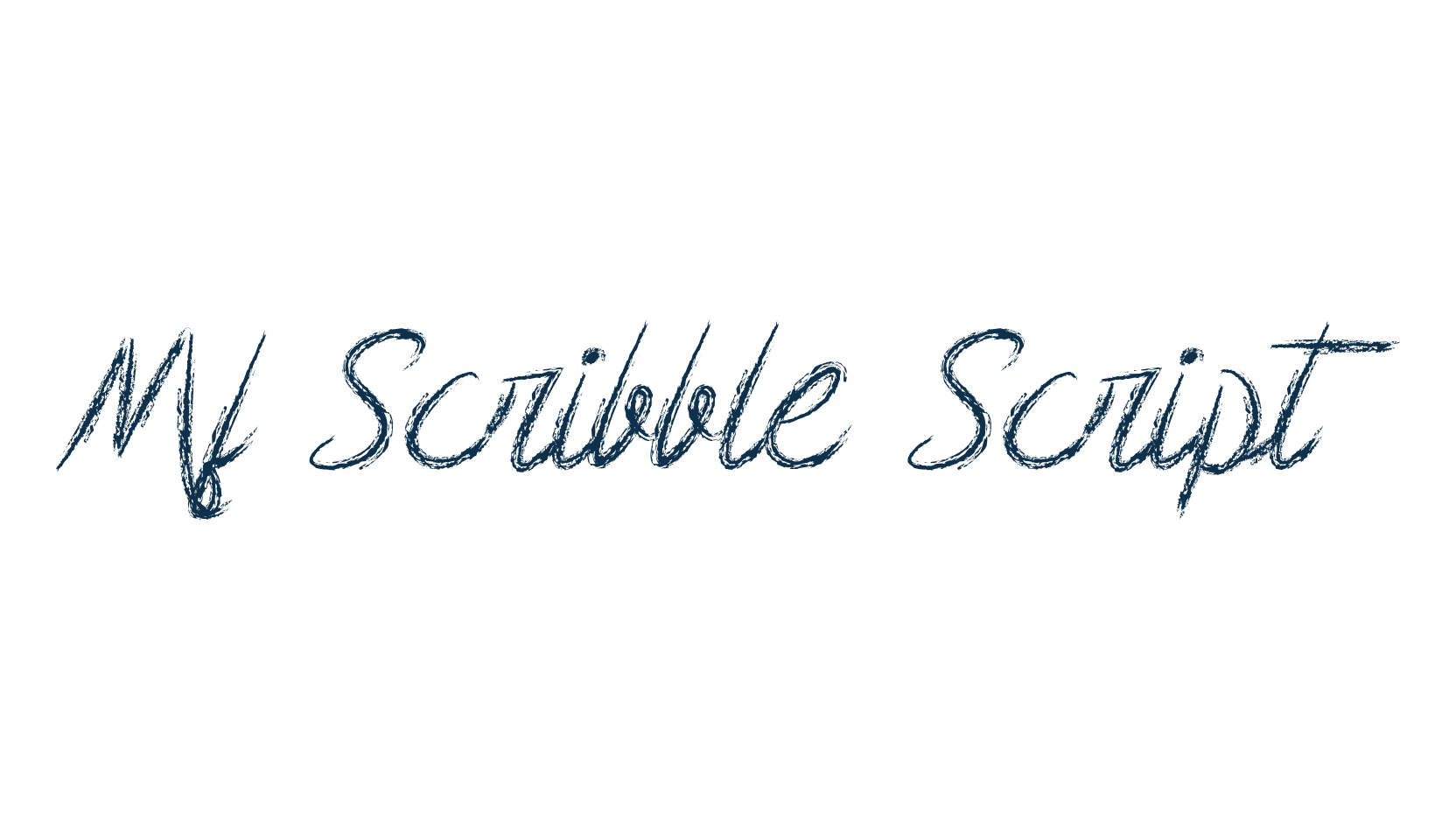 Mf Scribble Script, various font preview