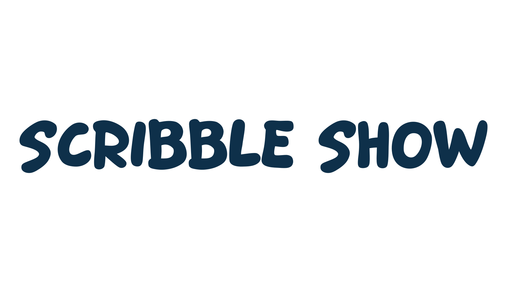 Scribble Show, fancy cartoon decorative font preview