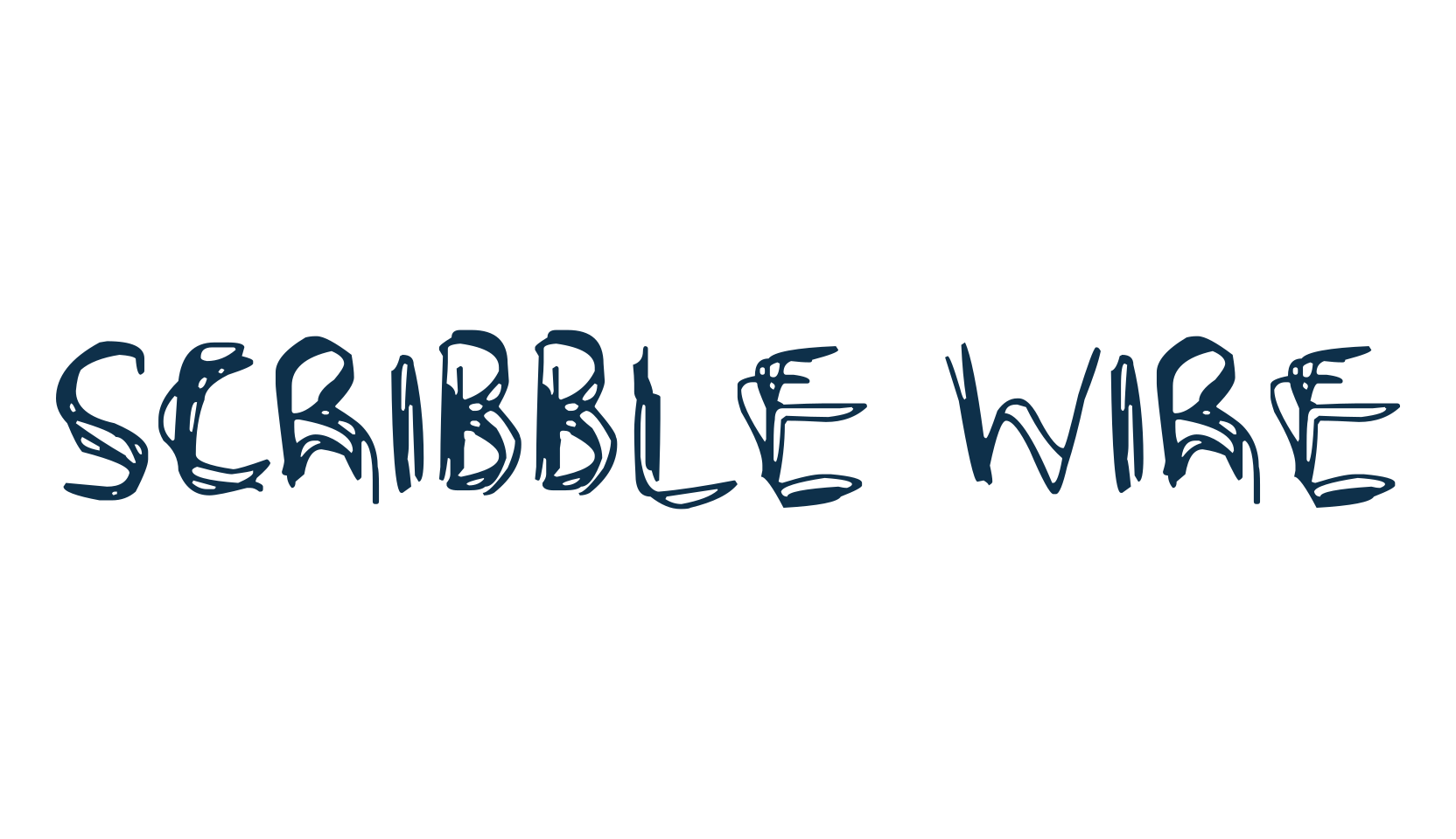 Scribble Wire, trash font preview