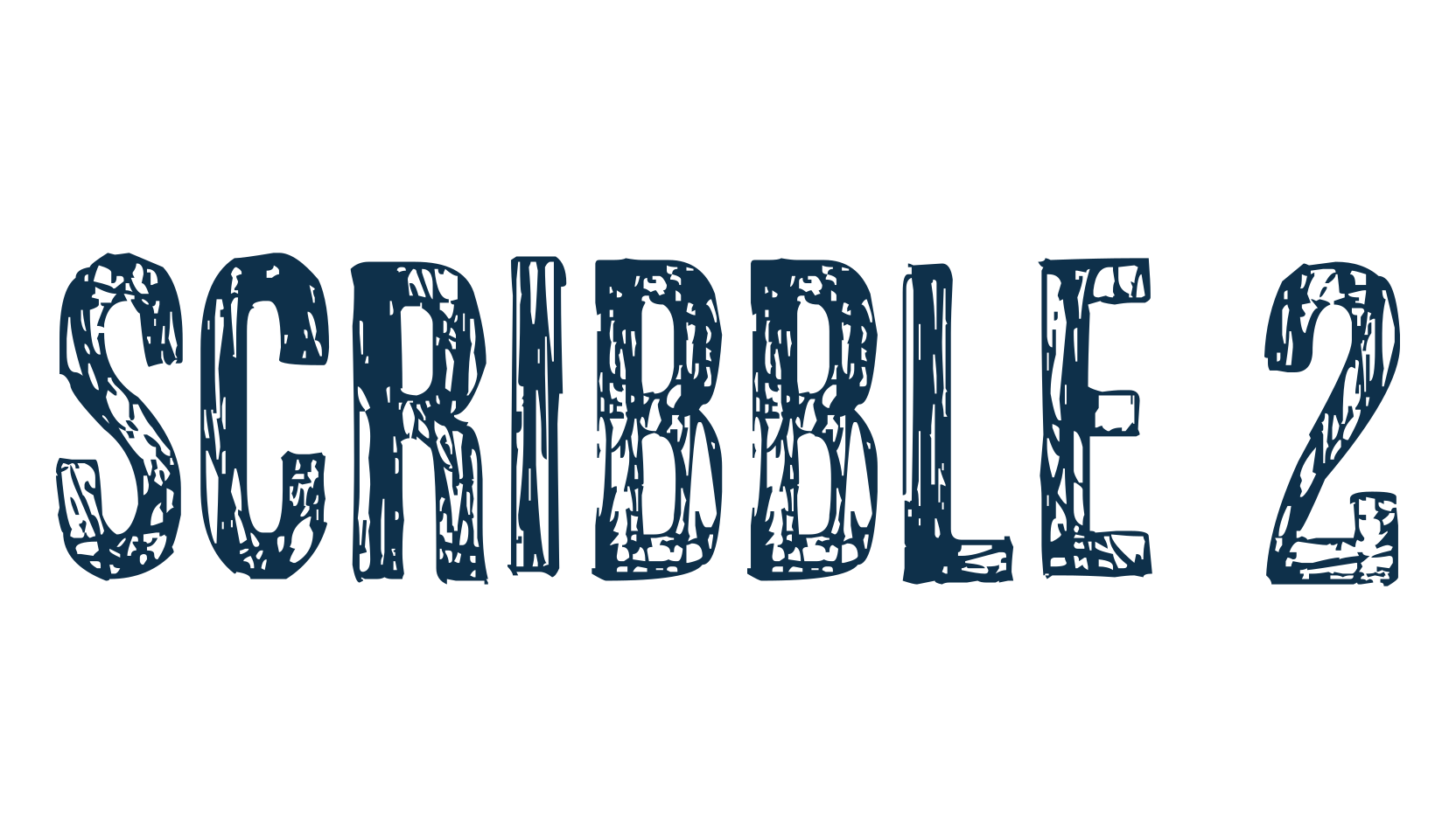 Scribble 2, destroy font preview