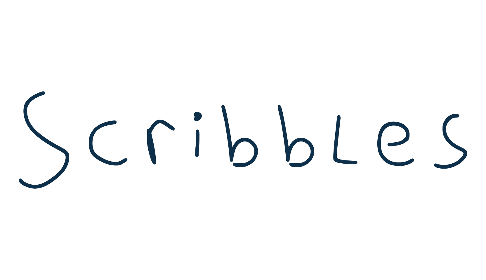Scribbles, handwriting font preview