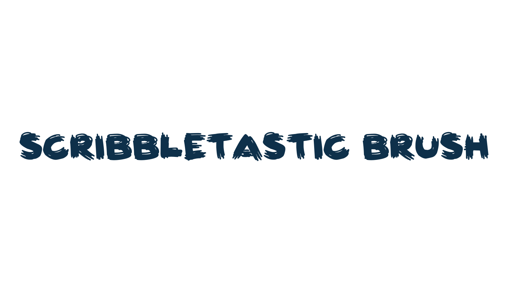 Scribbletastic Brush, trash font preview