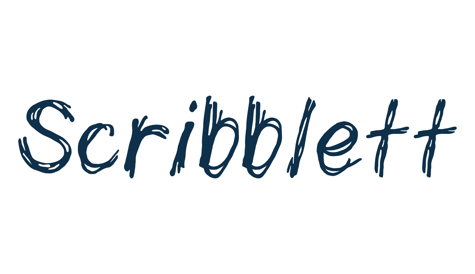Scribblett, trash font preview