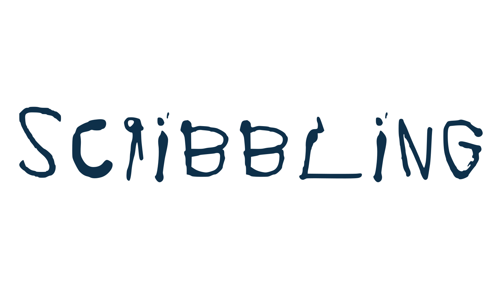 Scribbling, script trash fancy decorative calligraphy font preview