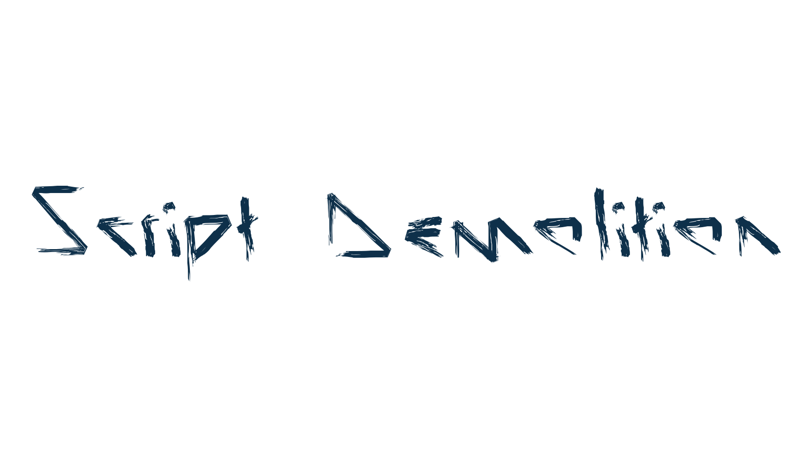 Script Demolition, trash font preview