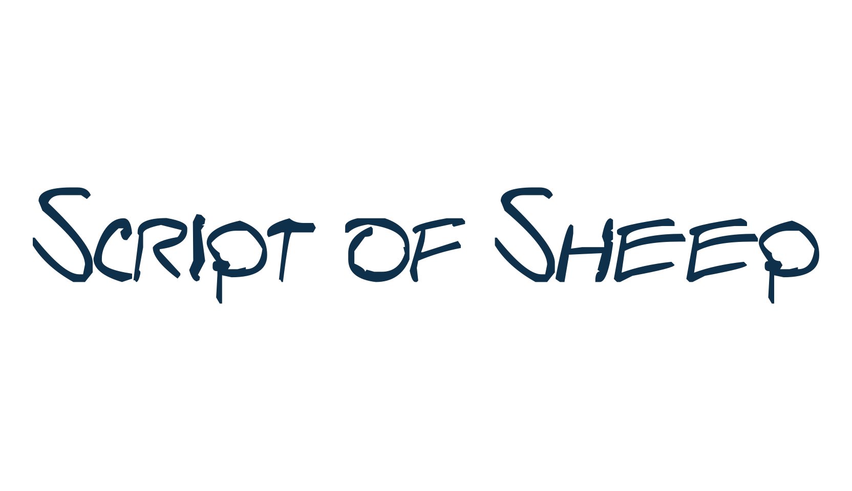 Script of Sheep, handwriting font preview