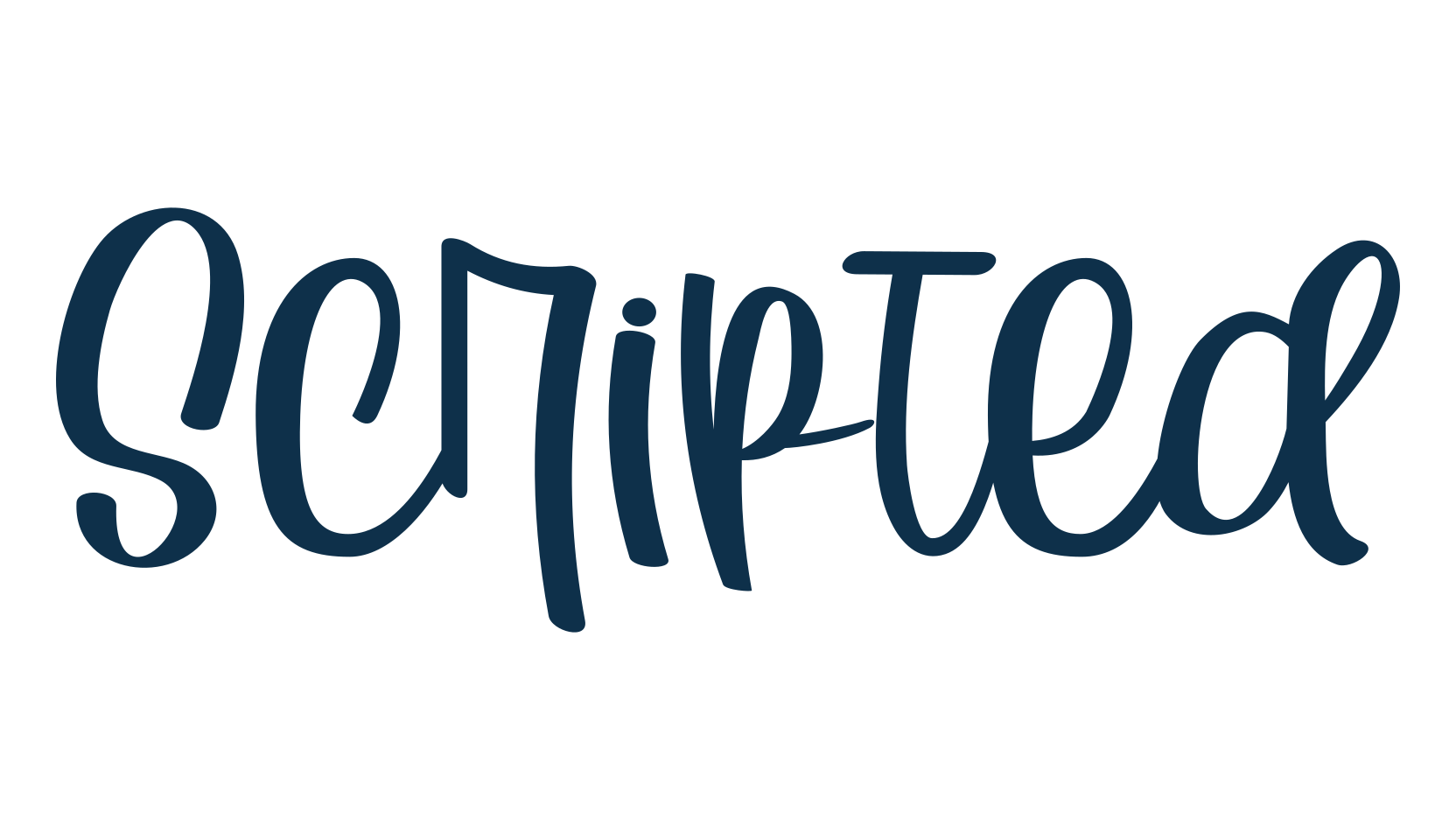 Scripted, various font preview