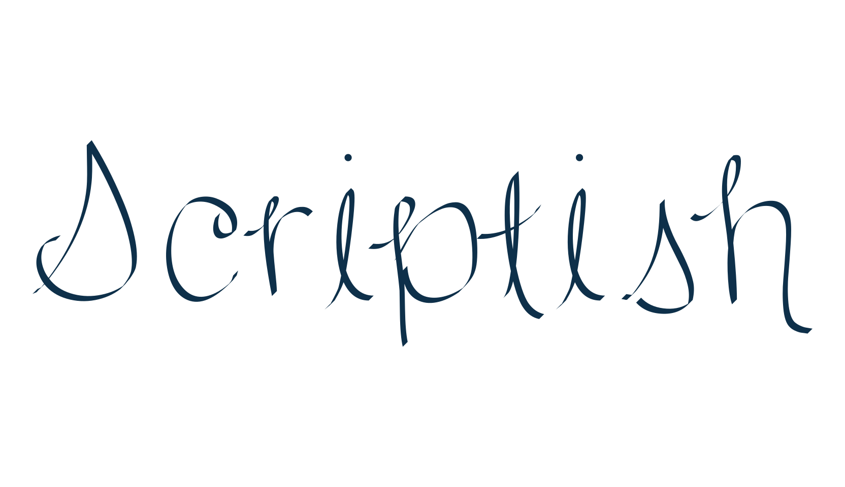 Scriptish, handwriting font preview