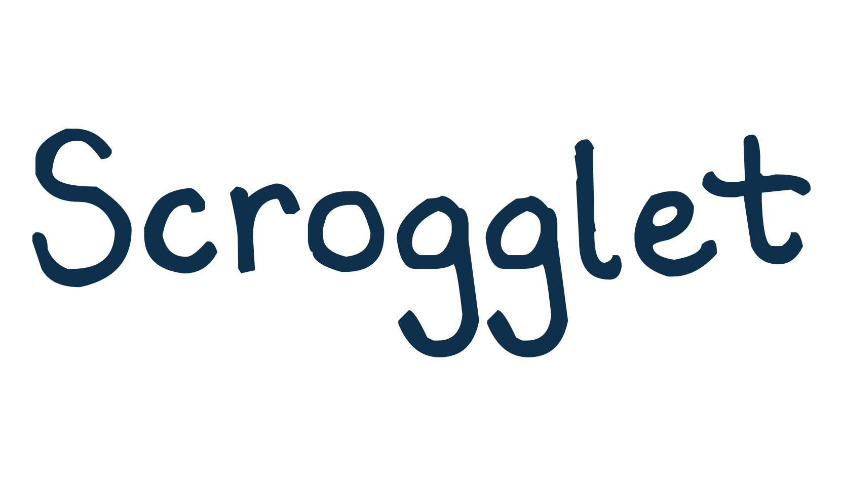 Scrogglet, script handwritten fancy decorative calligraphy font preview