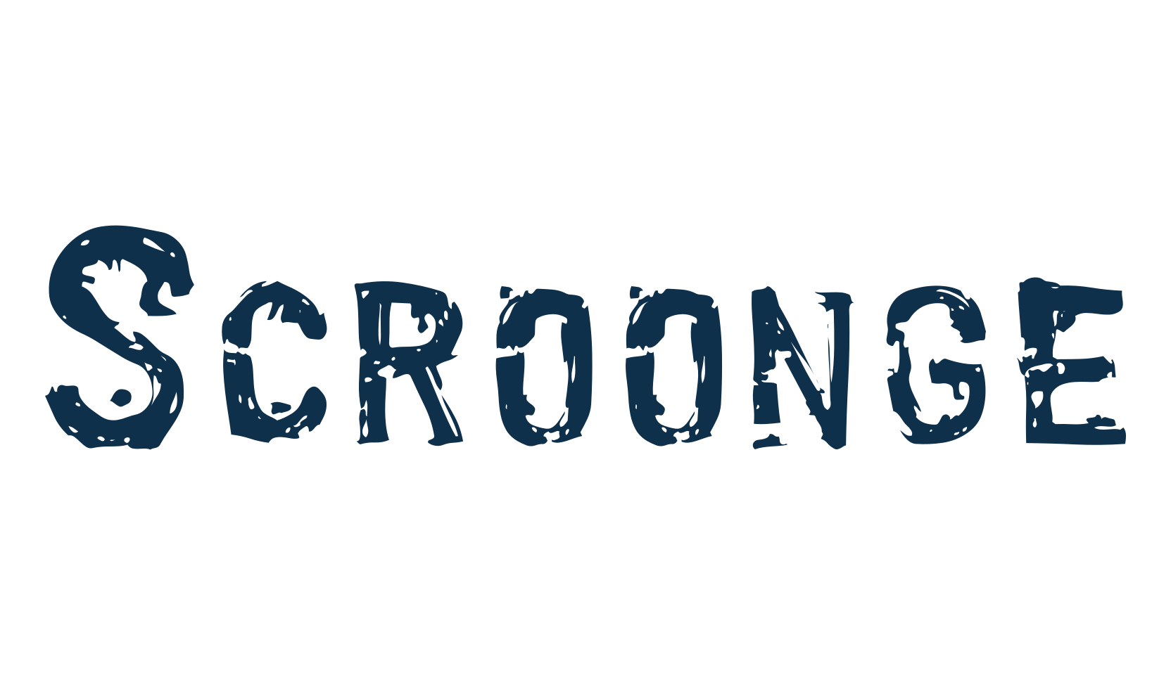 Scroonge, fancy destroy decorative font preview
