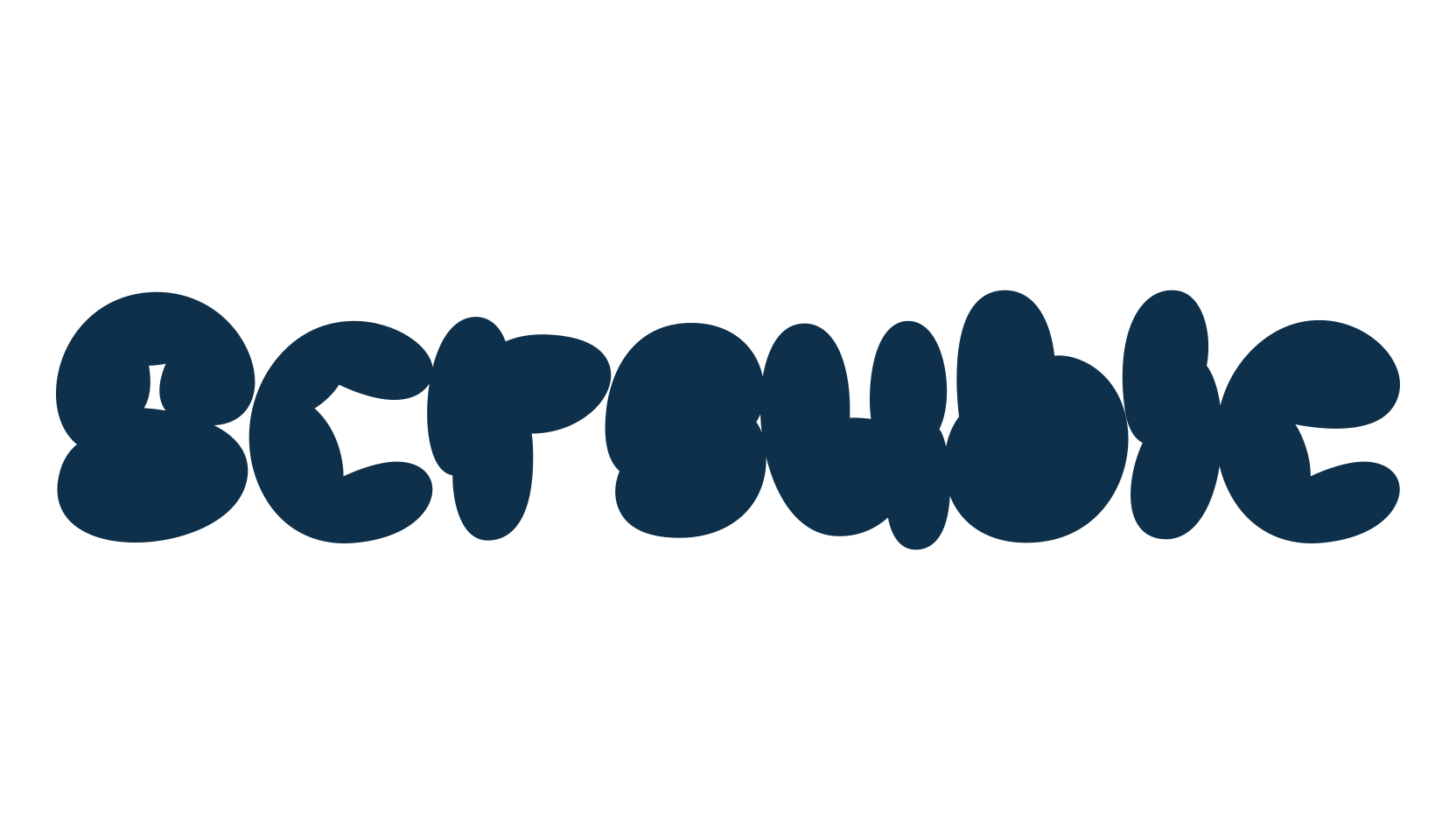 Scrouble, fancy cartoon decorative font preview