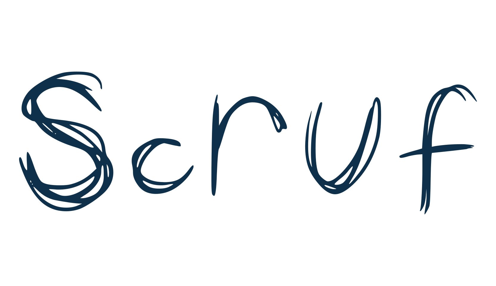 Scruf, script trash fancy decorative calligraphy font preview