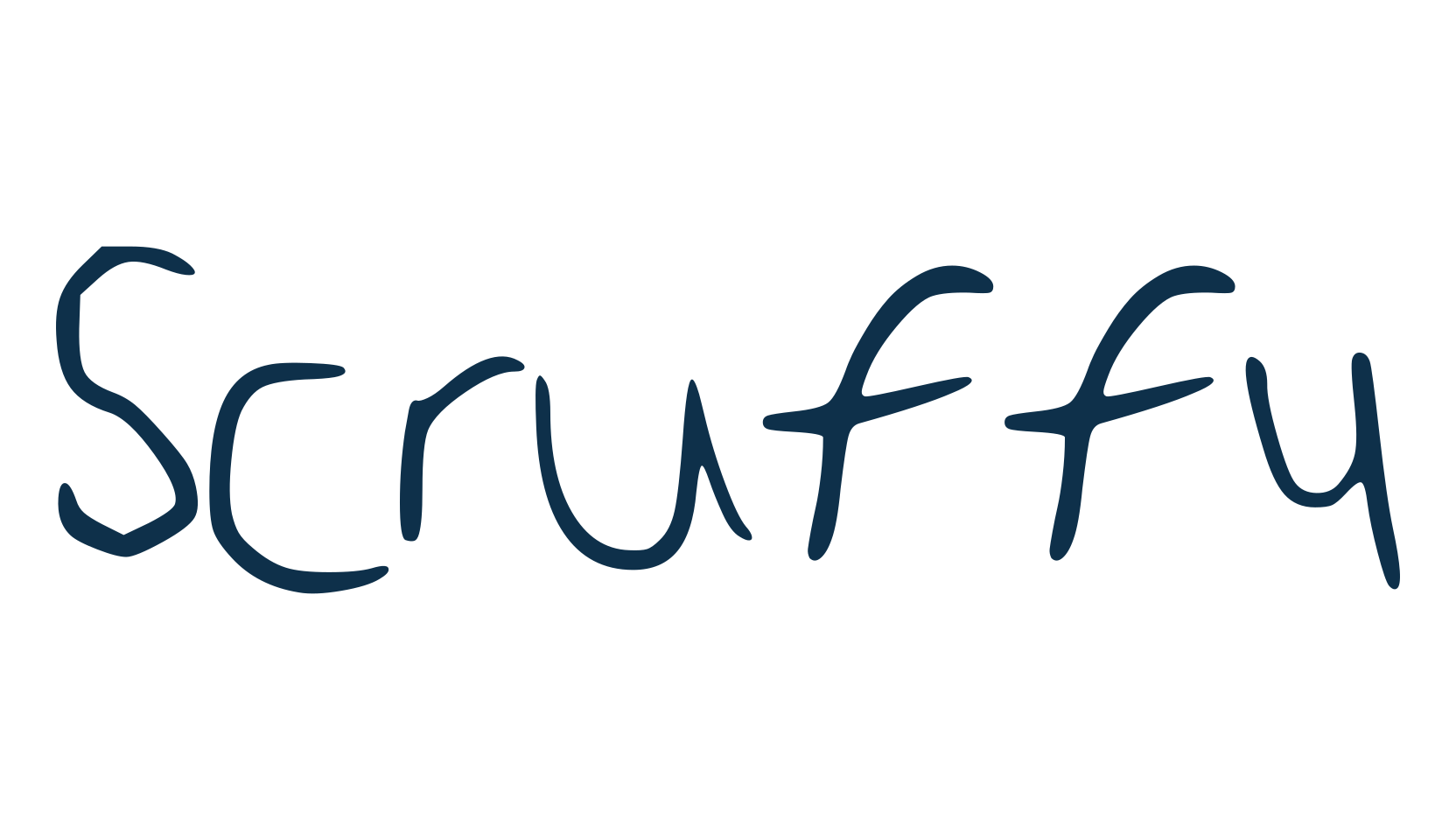 Scruffy, handwriting font preview