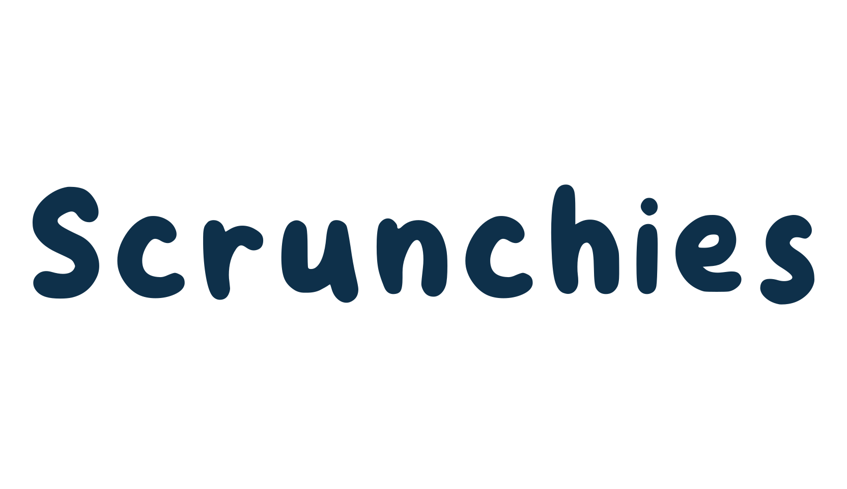 Scrunchies, fancy cartoon decorative font preview