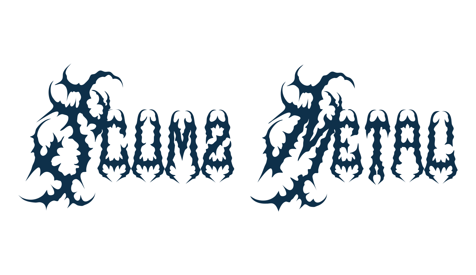 Scumz Metal, modern font preview