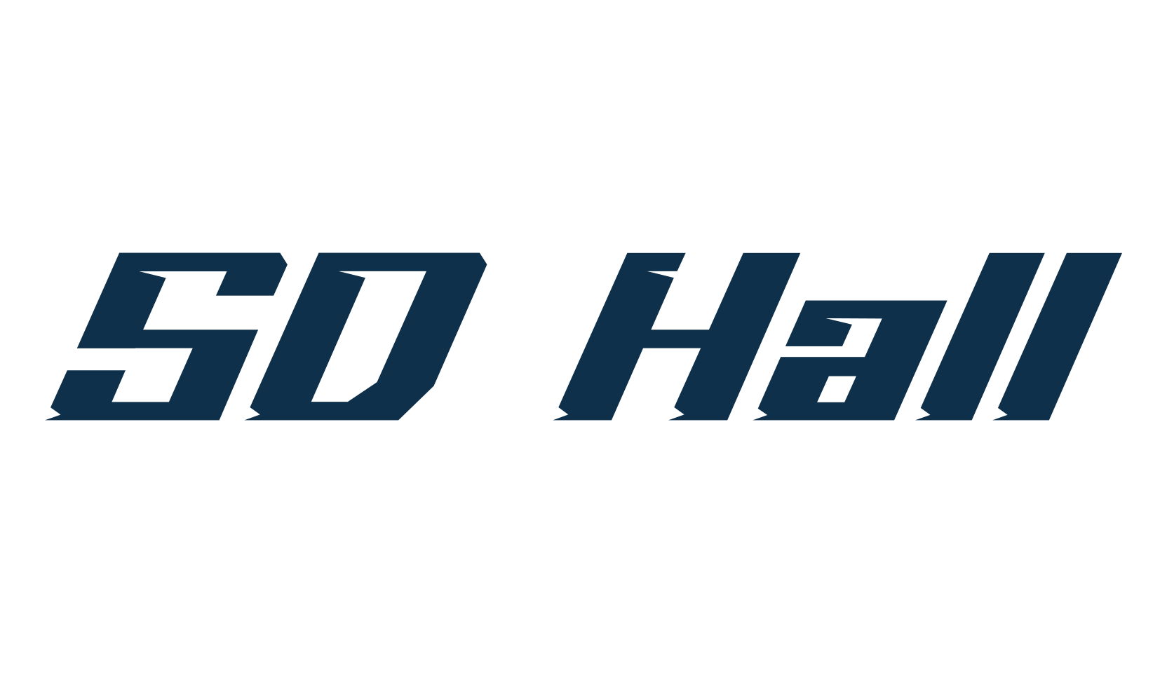 SD Hall, techno sci-fi font preview