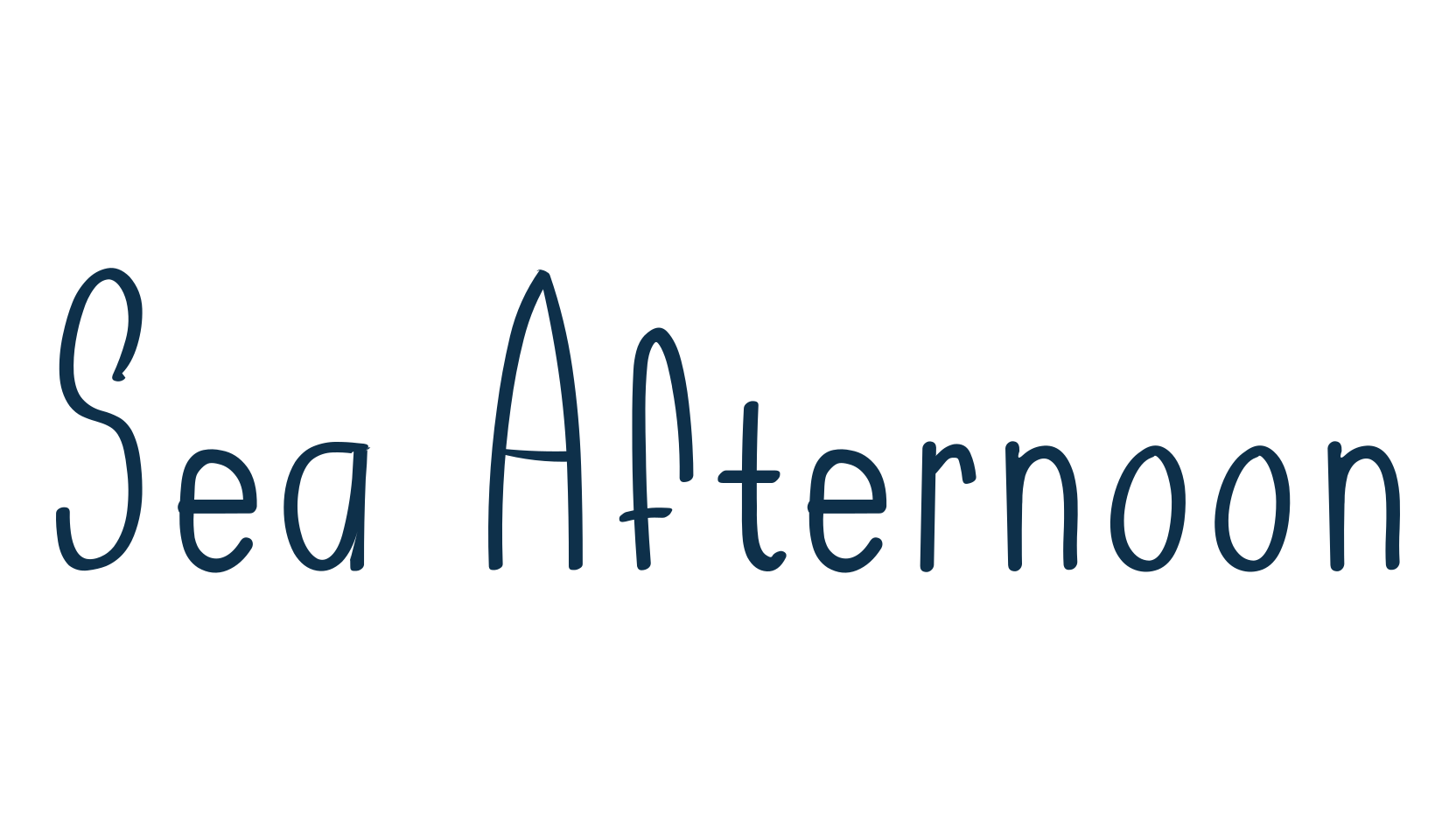 Sea Afternoon, various font preview