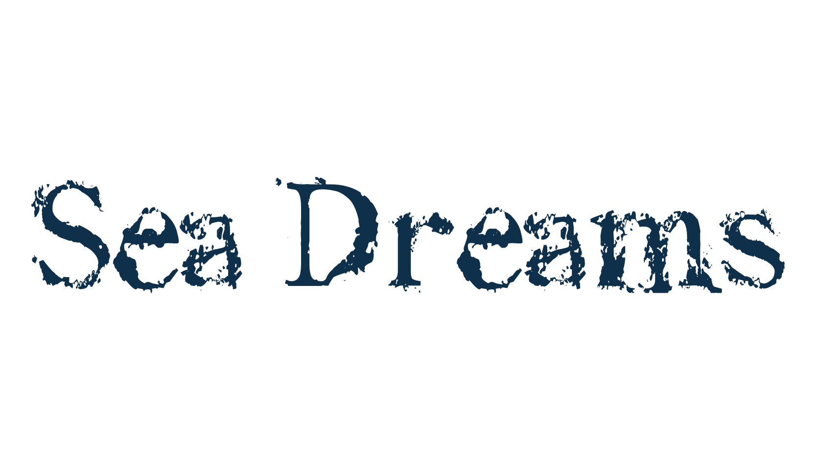 Sea Dreams, fancy destroy decorative font preview