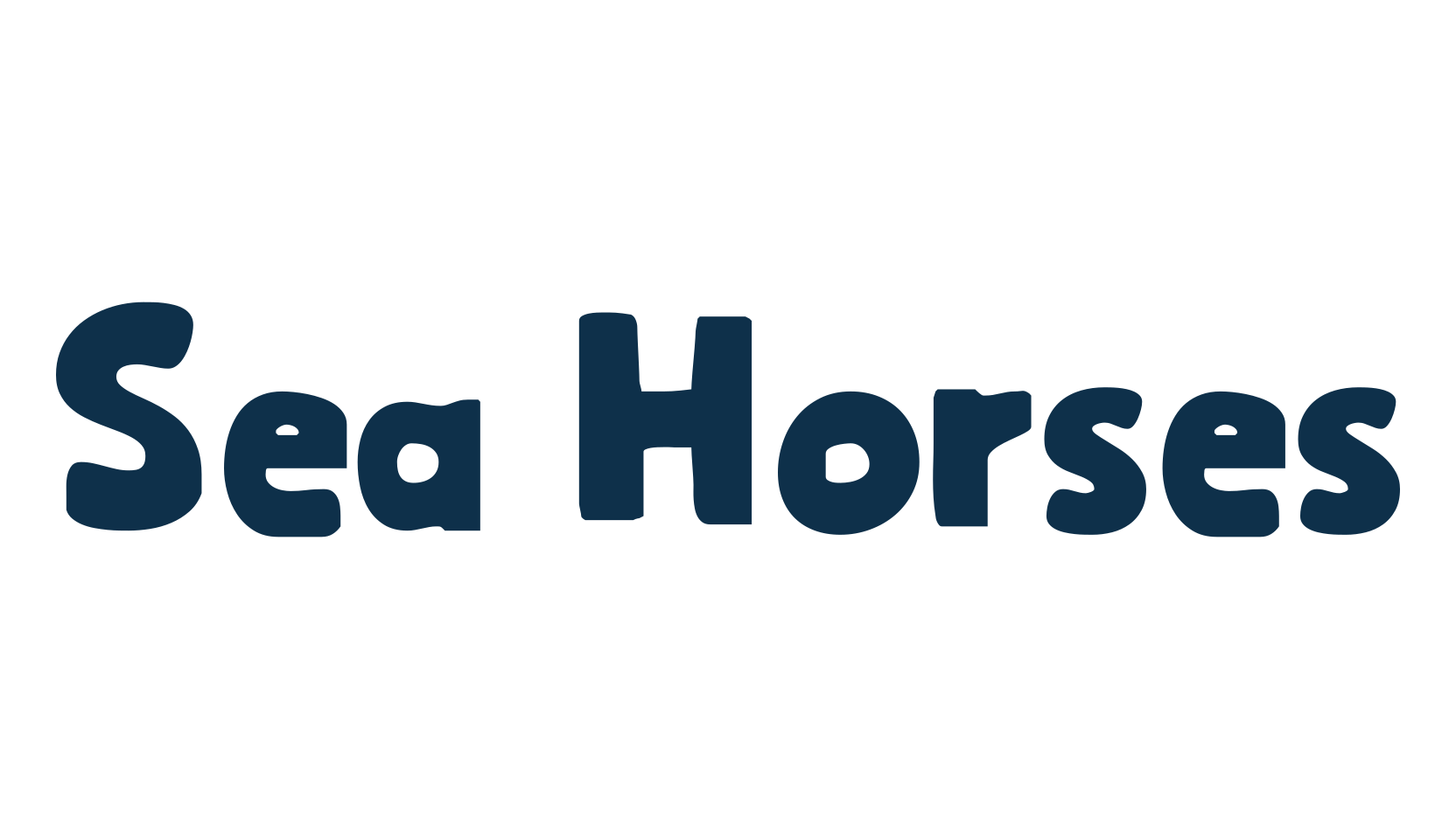 Sea Horses, fancy cartoon decorative font preview