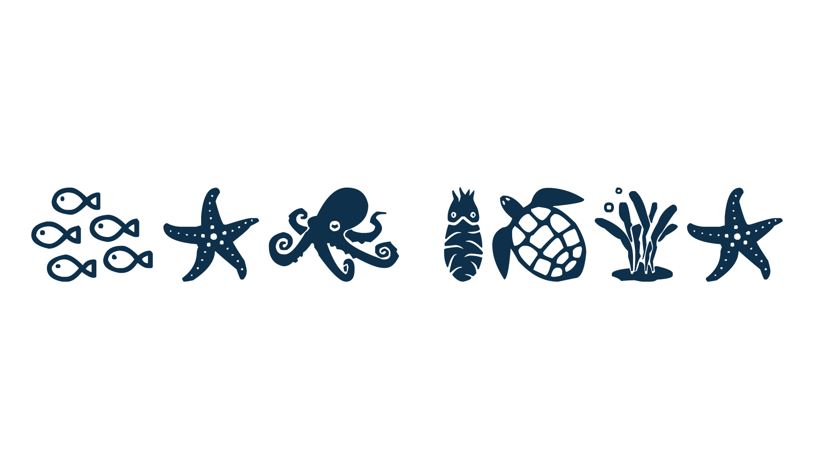 Sea Life, fancy decorative font preview