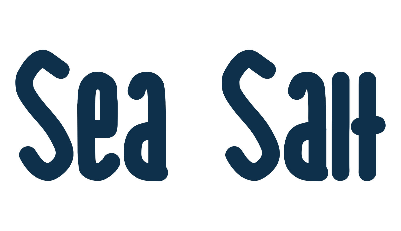 Sea Salt, various font preview