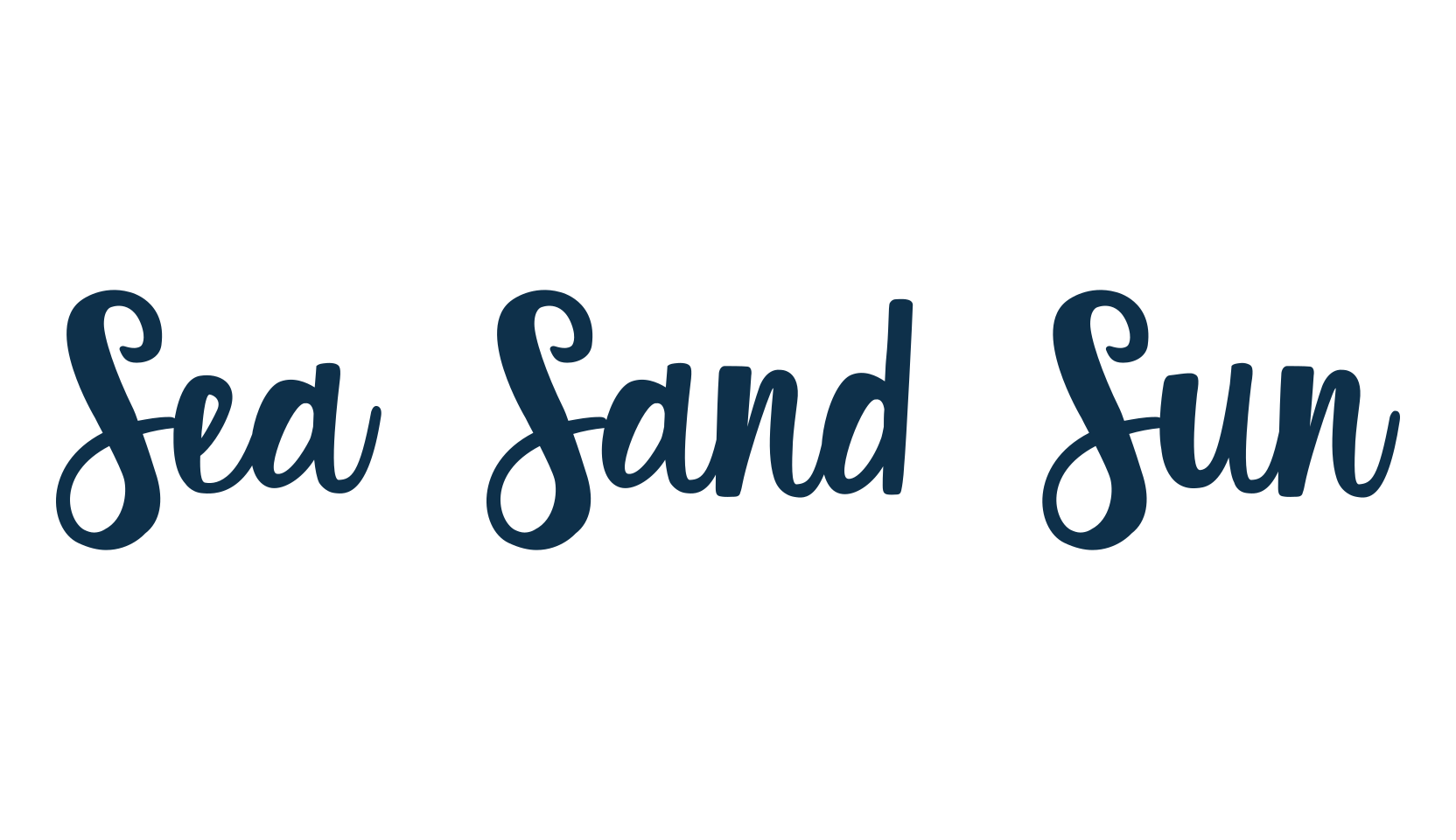 Sea Sand Sun, fancy various decorative script calligraphy font preview