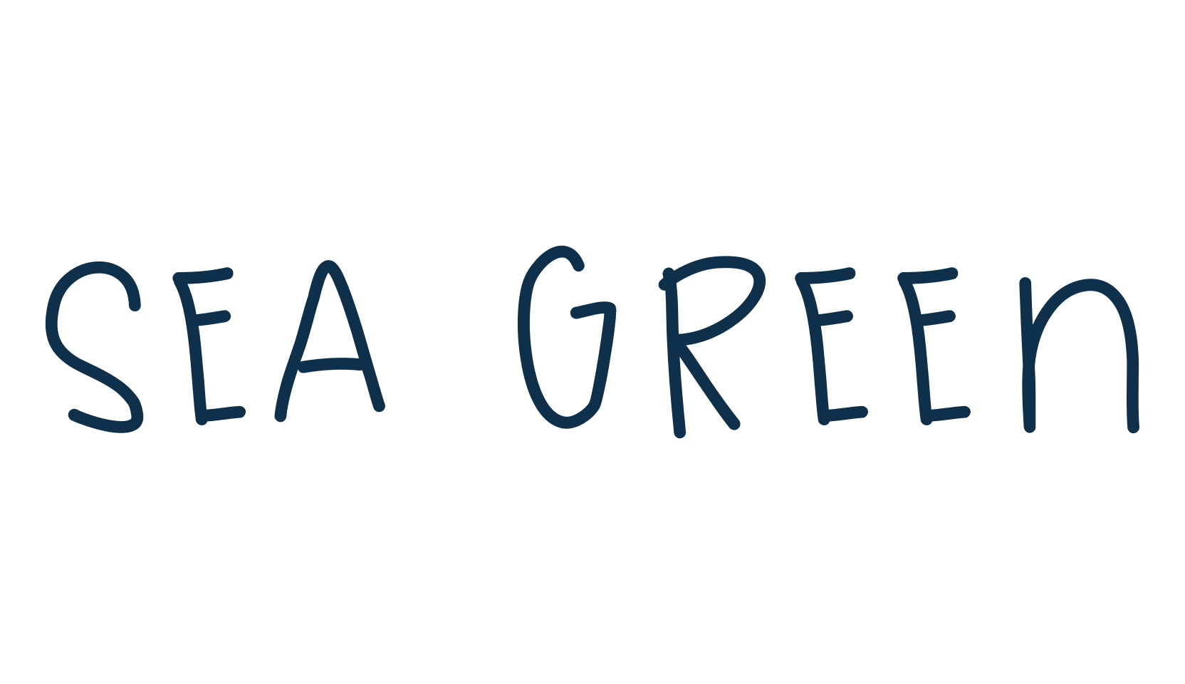 Sea Green, script handwritten fancy decorative calligraphy font preview