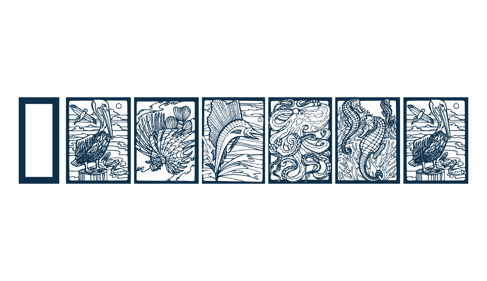 Sealife, fancy decorative font preview