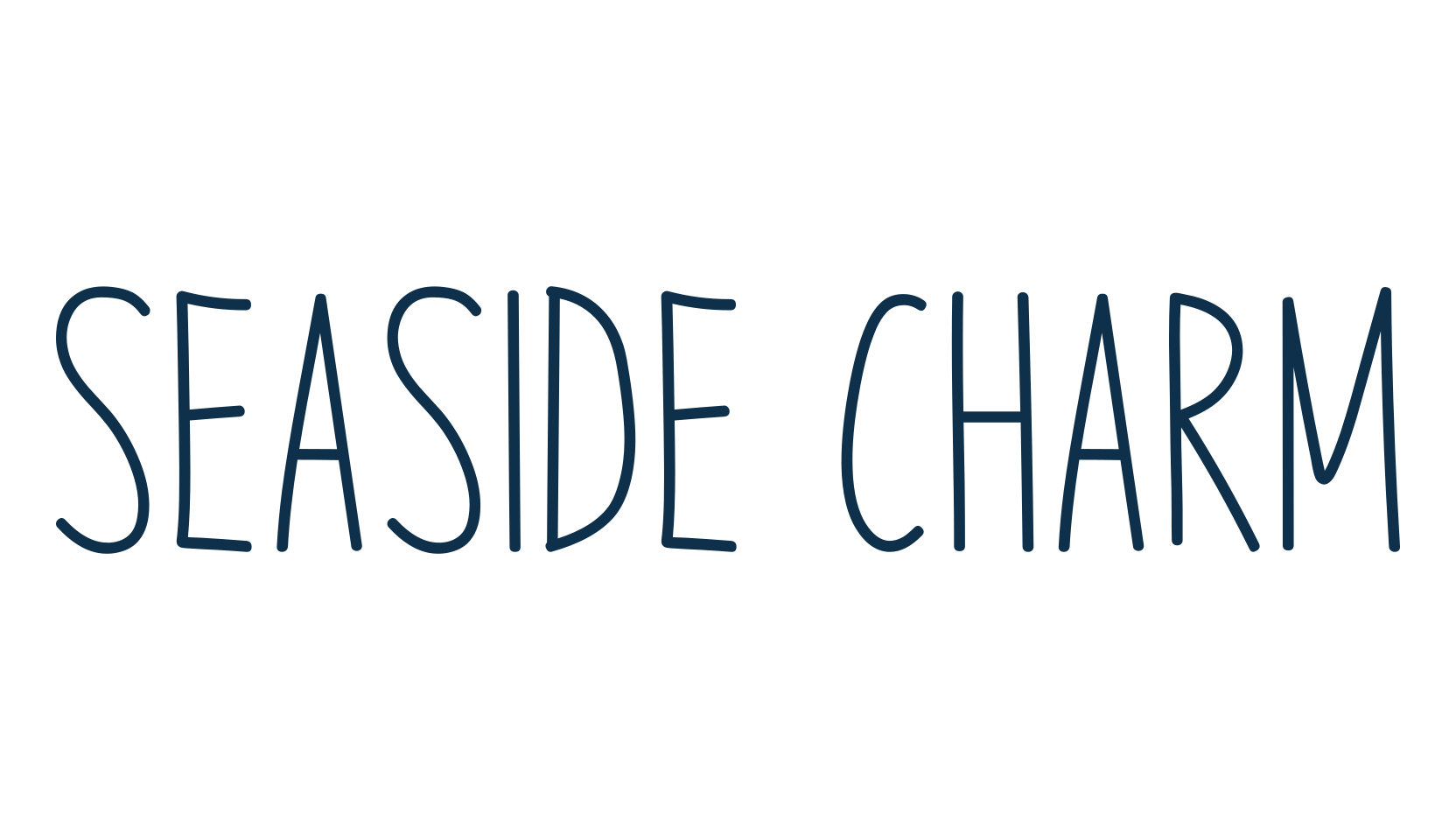 Seaside Charm, handwriting font preview