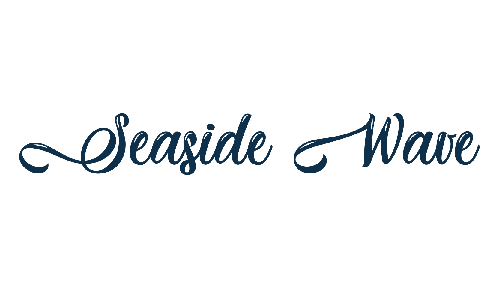 Seaside Wave, various font preview