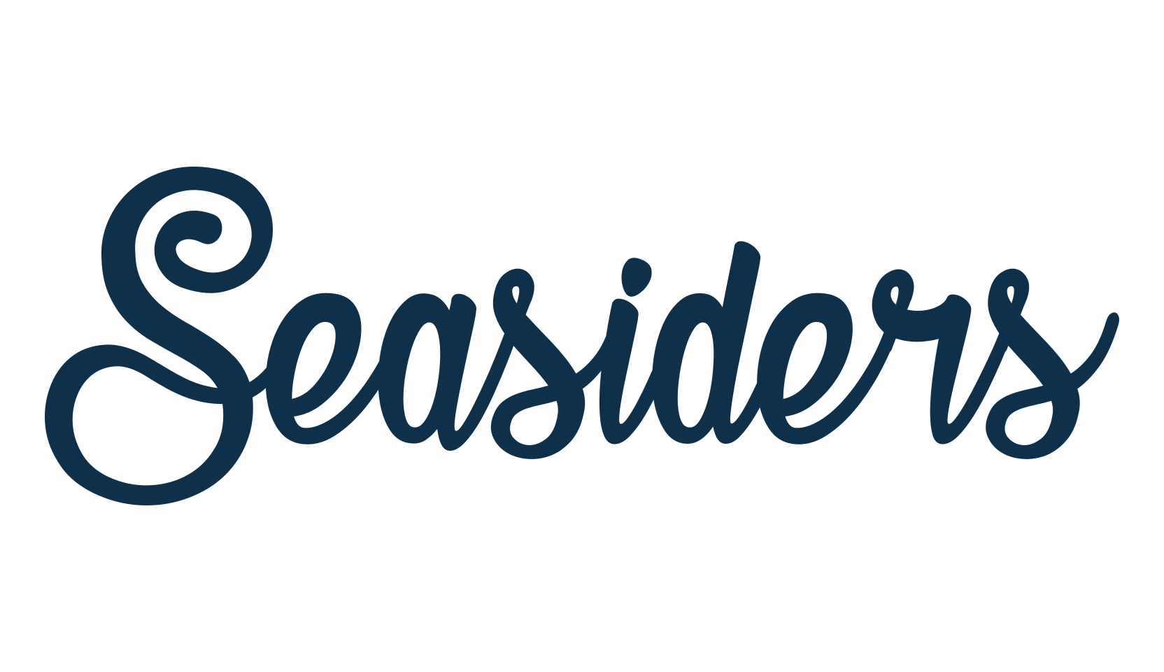 Seasiders, script calligraphy fancy decorative font preview