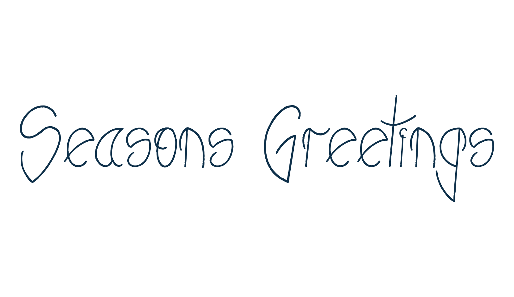 Seasons Greetings, fancy various decorative script calligraphy font preview