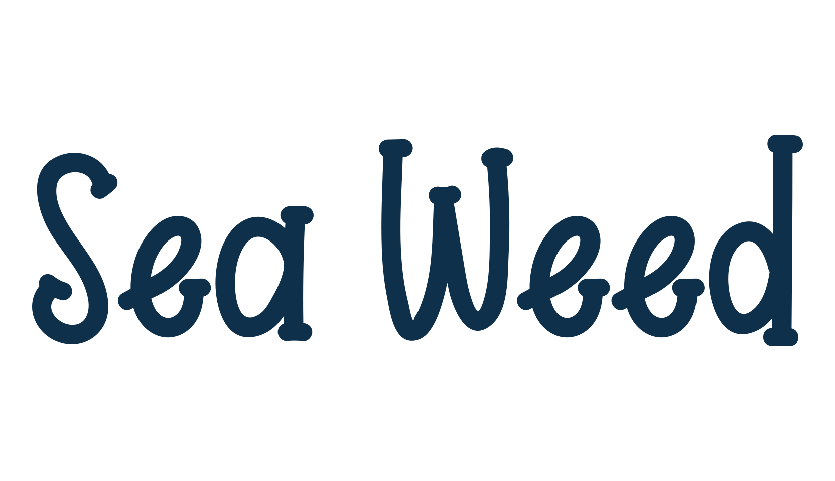 Sea Weed, fancy cartoon decorative font preview