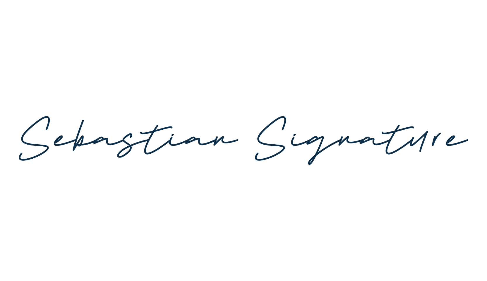 Sebastian Signature, handwriting font preview