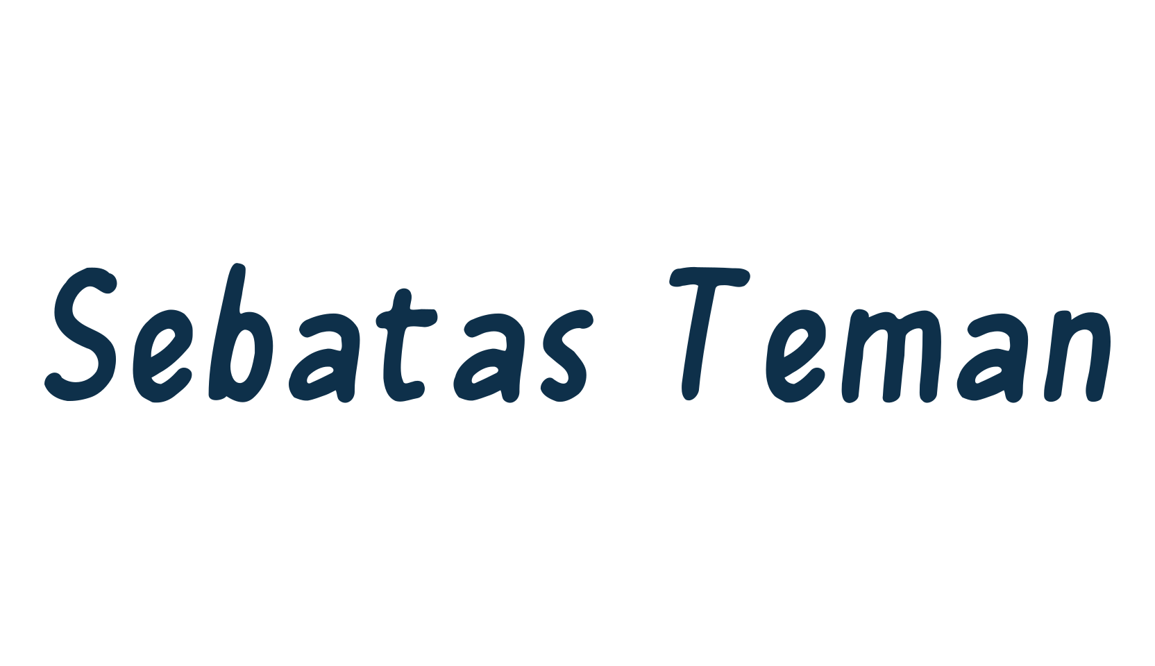Sebatas Teman, handwriting font preview