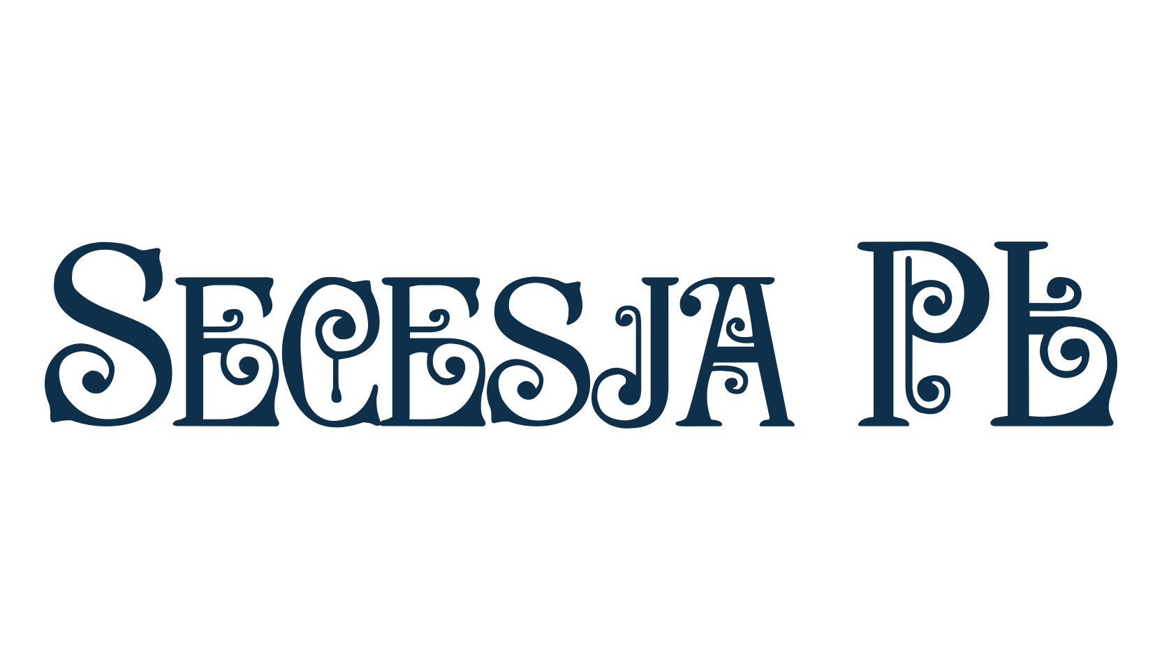 Secesja PL, fancy curly decorative font preview
