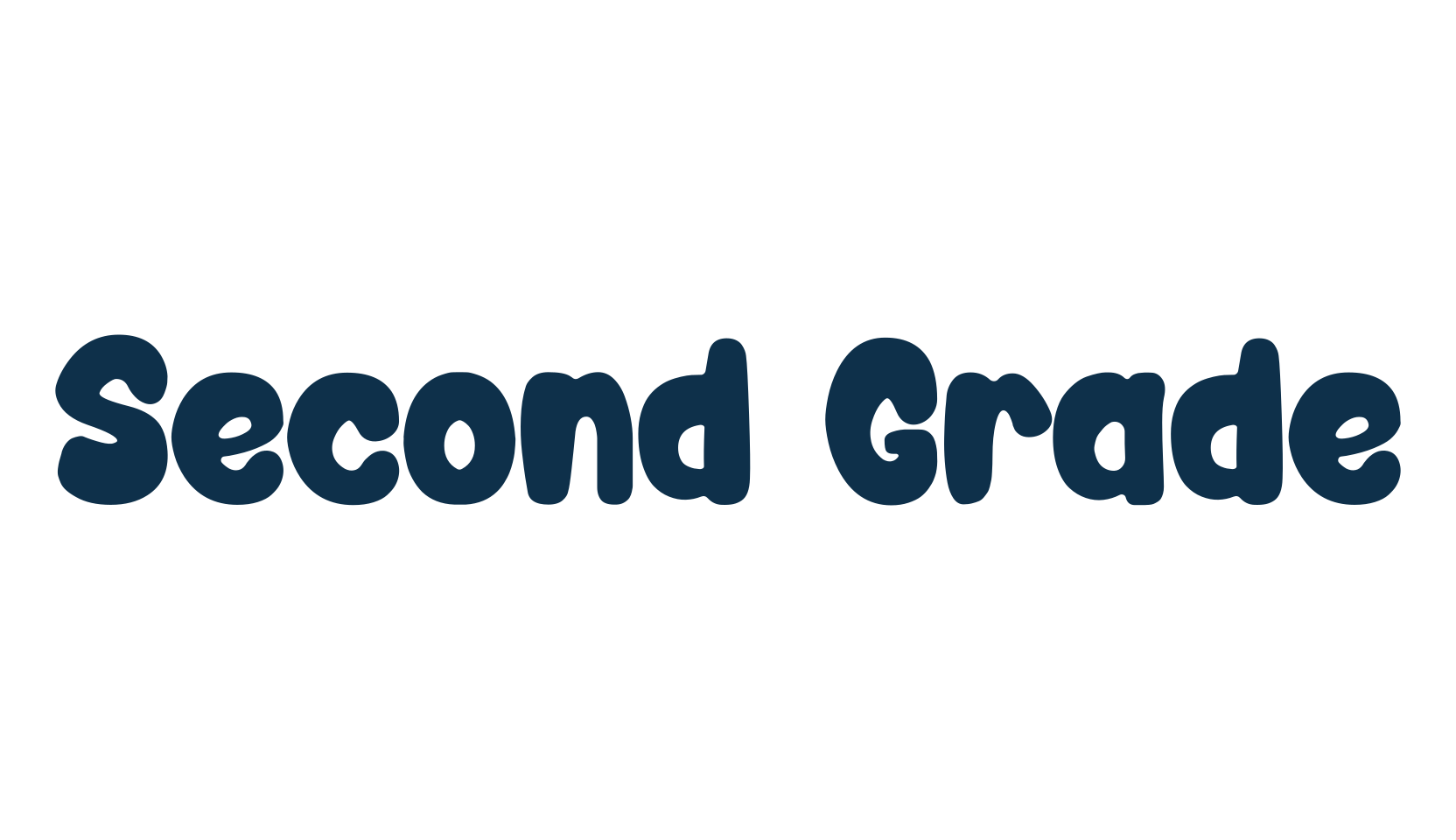 Second Grade, cartoon font preview