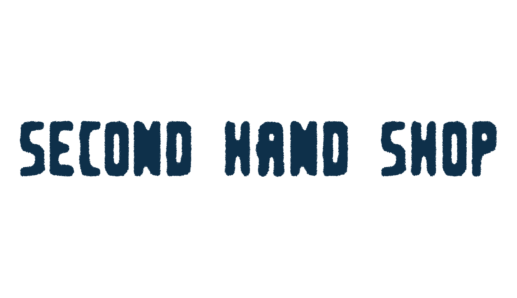 Second Hand Shop, eroded font preview