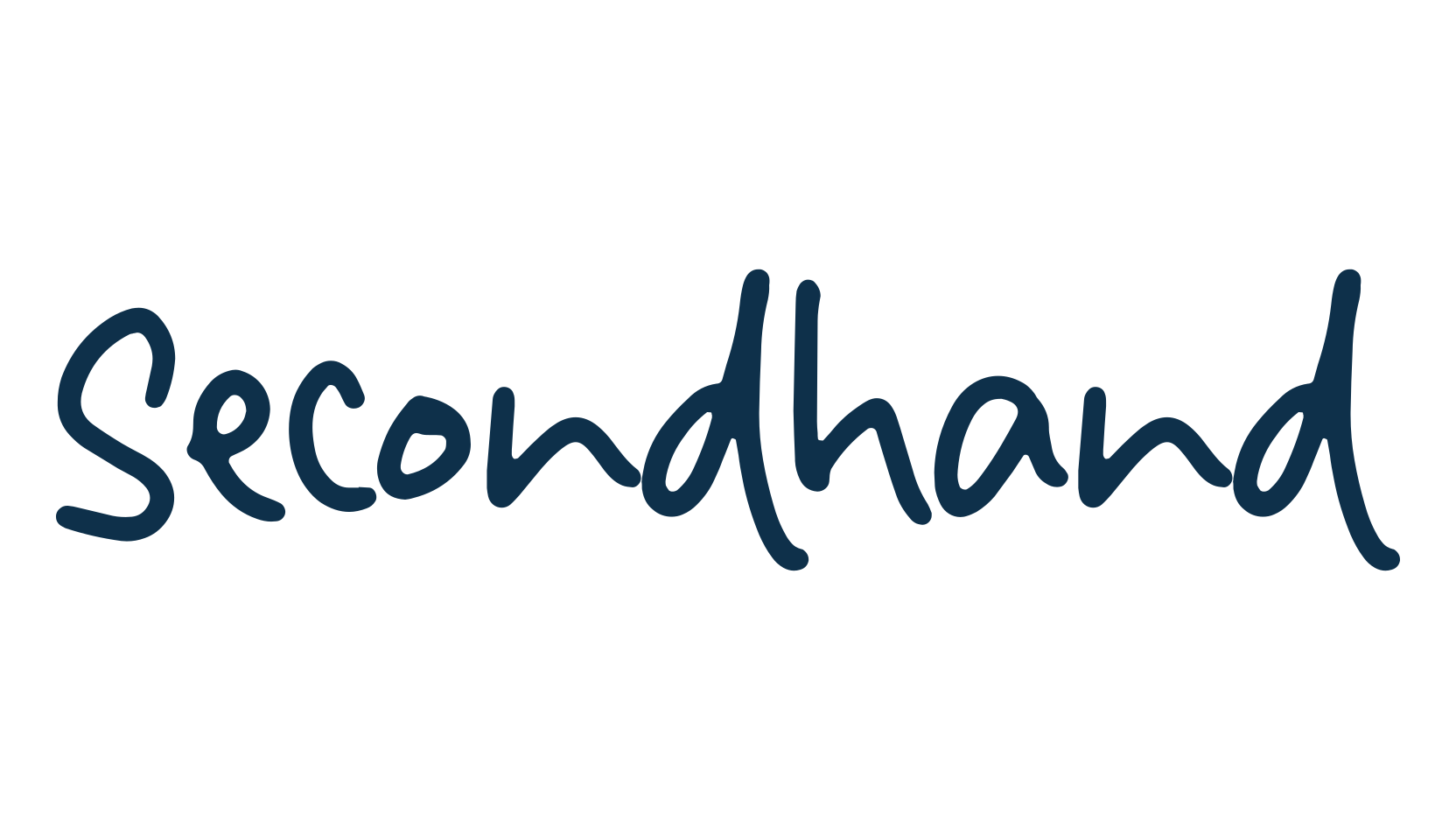 Secondhand, handwriting font preview