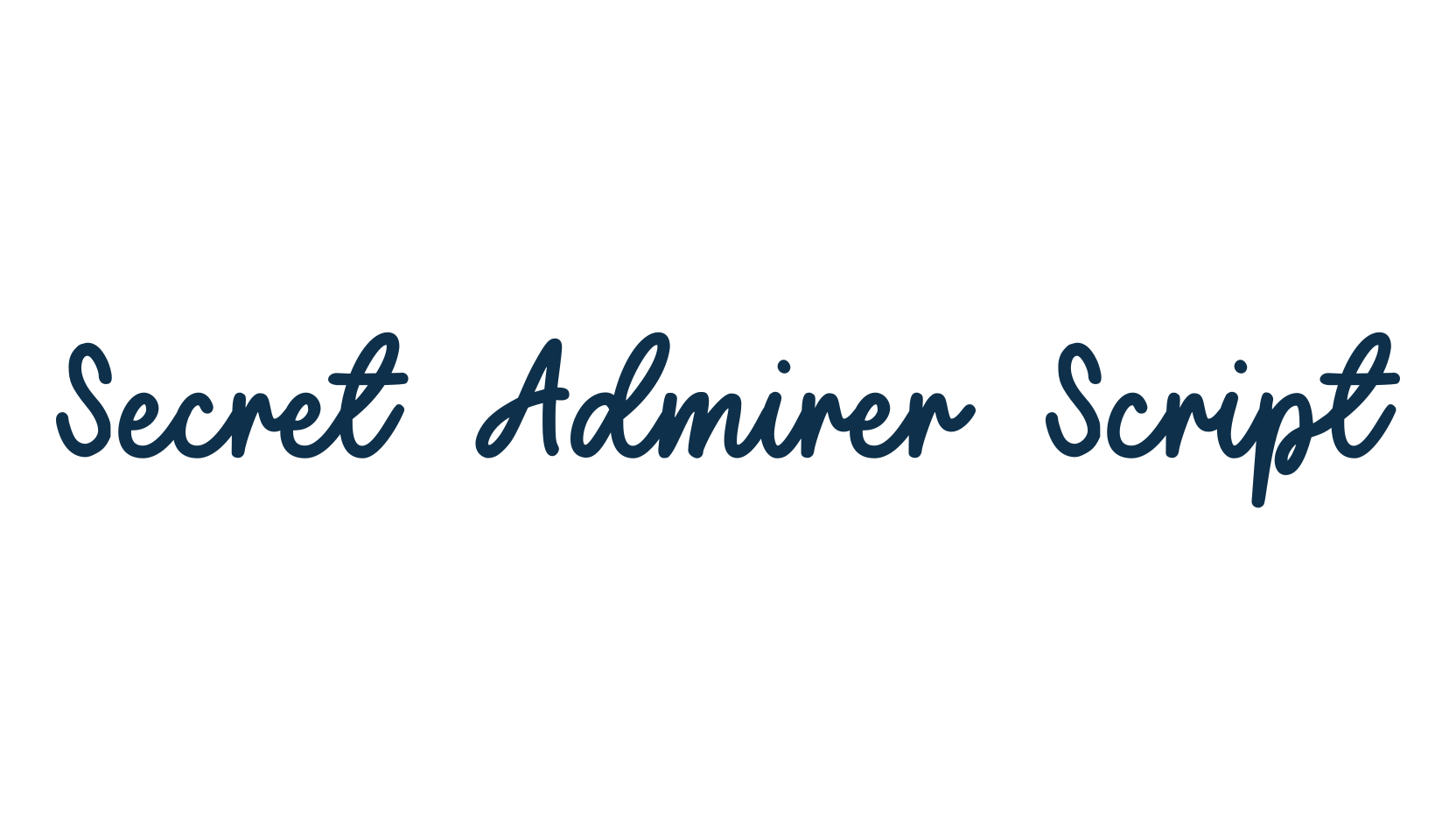 Secret Admirer Script, fancy decorative font preview