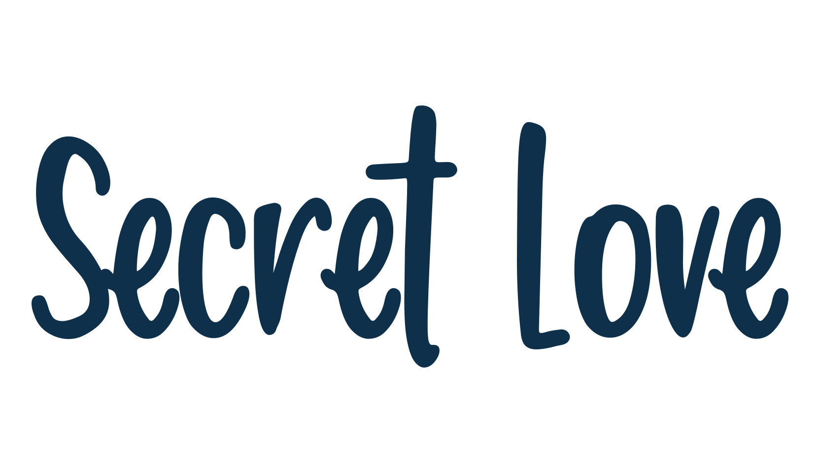 Secret Love, handwriting font preview