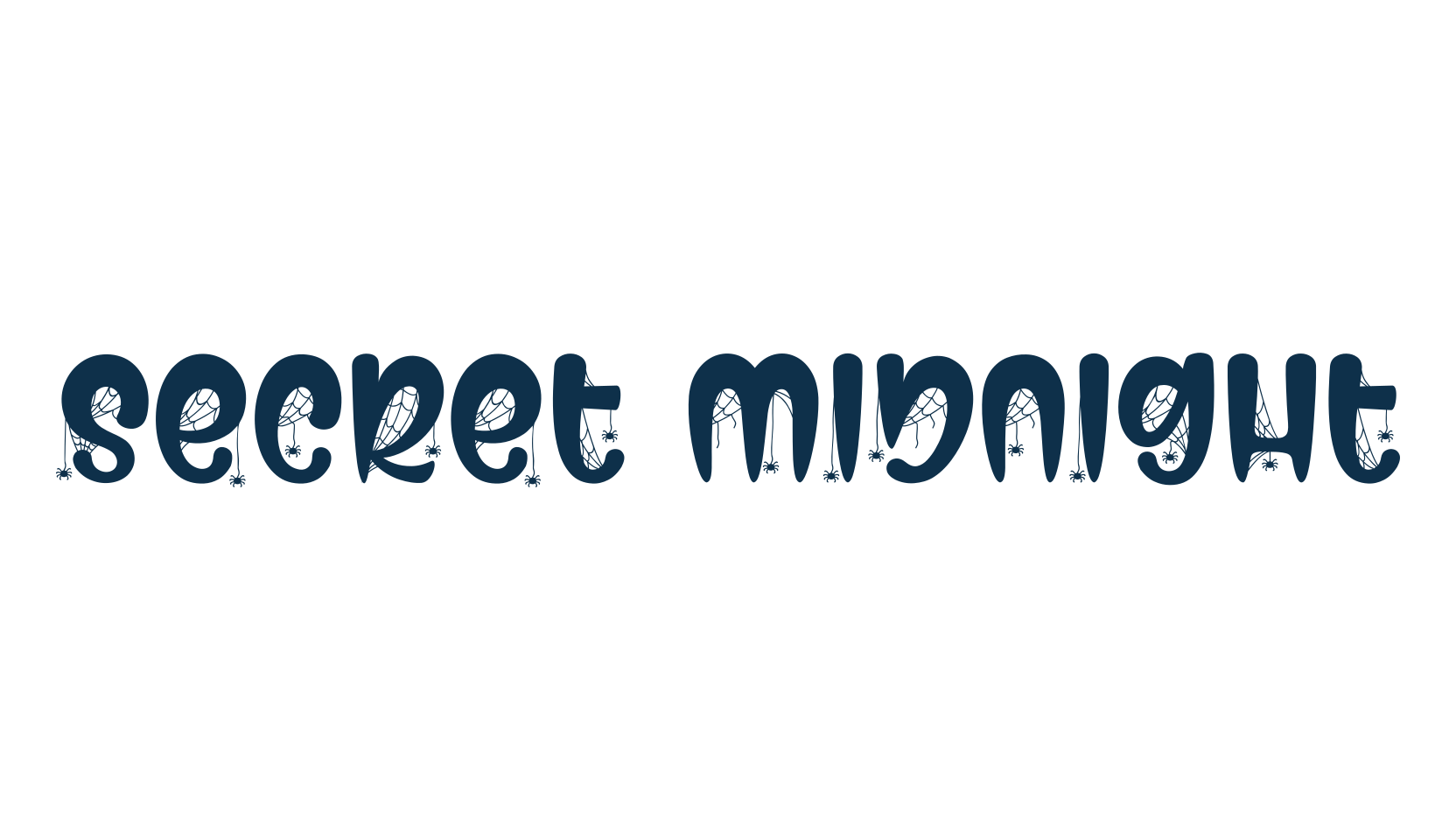 Secret Midnight, fancy decorative font preview