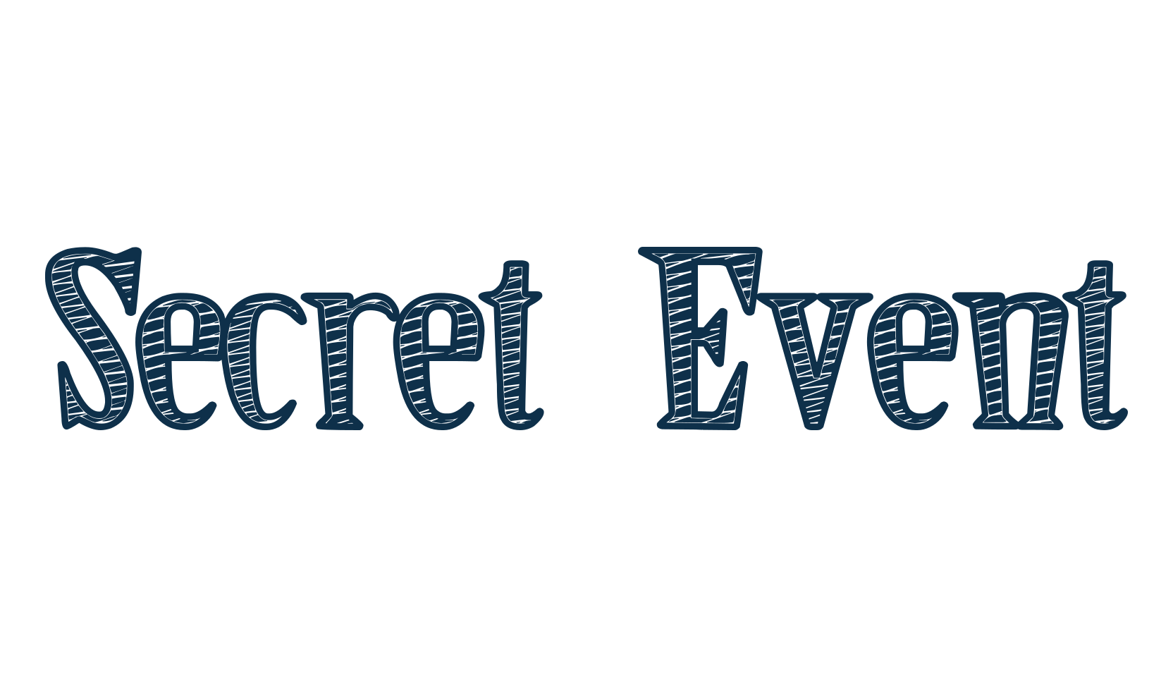 Secret Event, fancy various decorative font preview