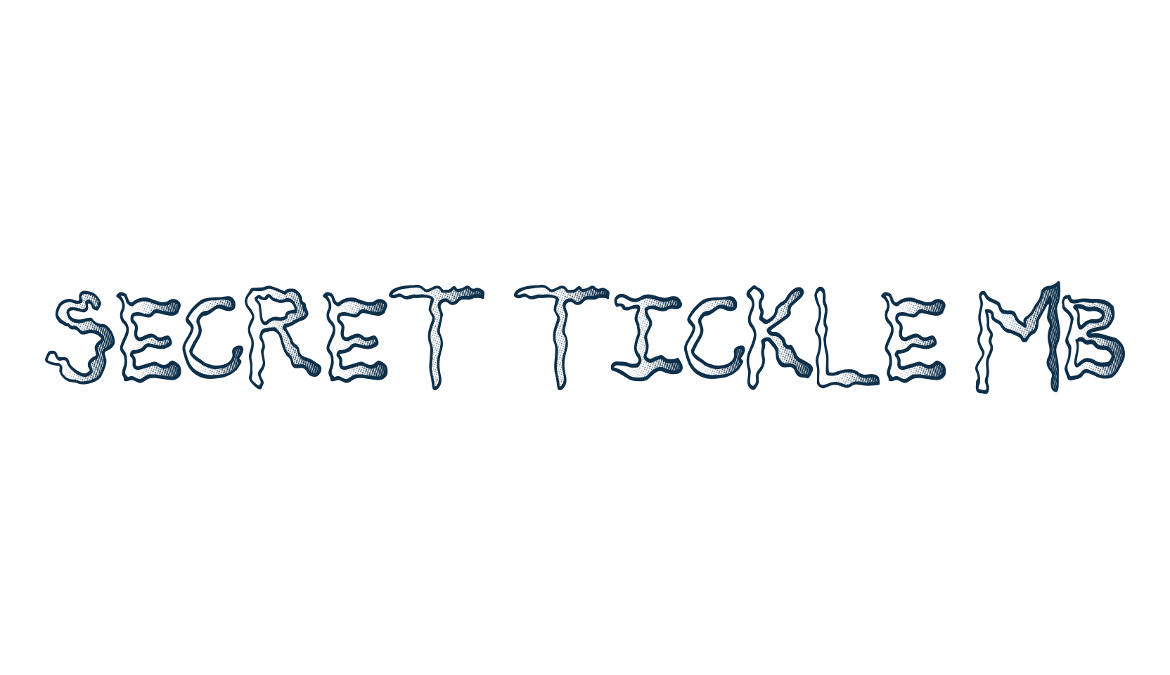 Secret Tickle MB, halloween font preview
