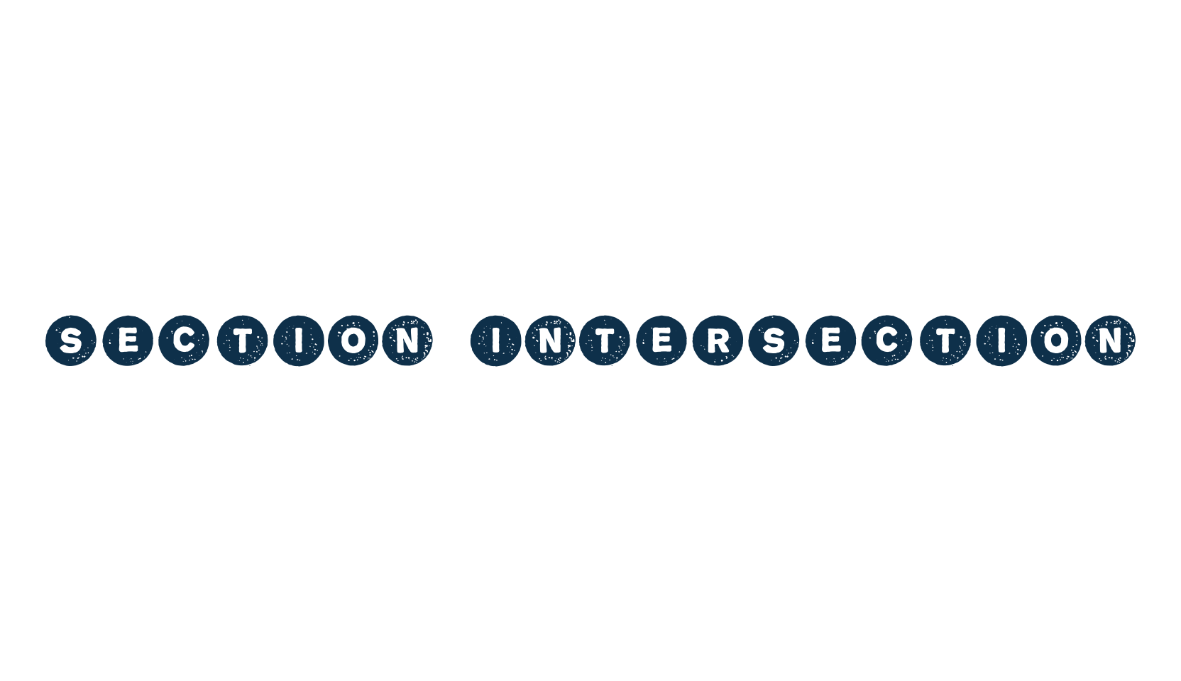 Section Intersection, decorative font preview