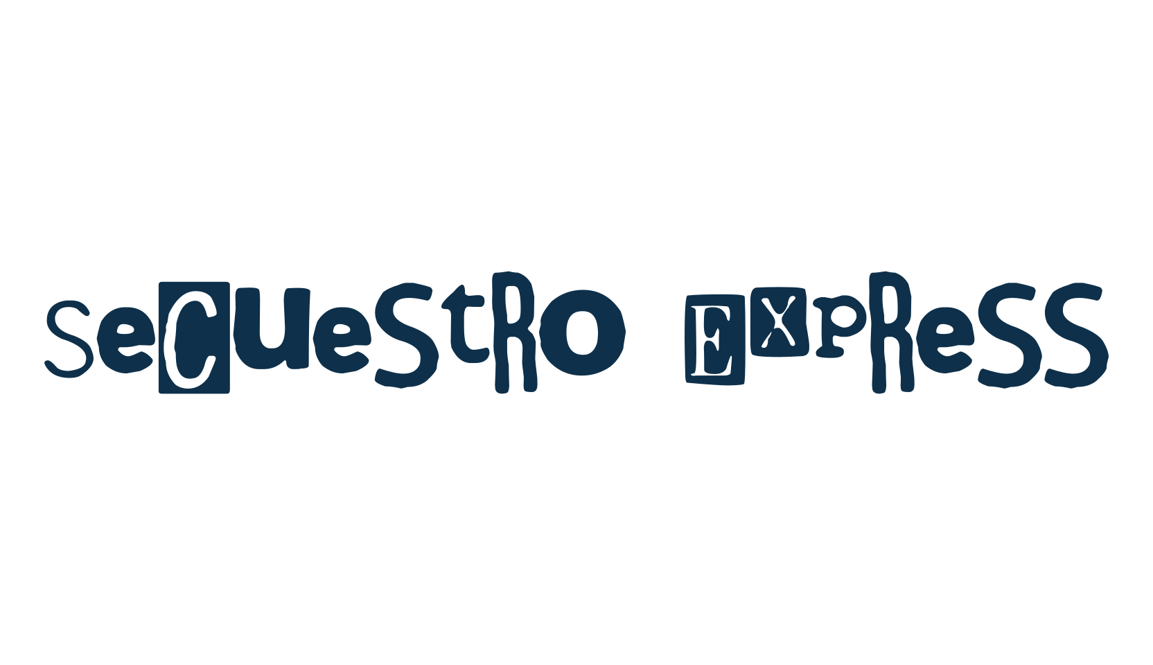 Secuestro Express, fancy distorted decorative font preview