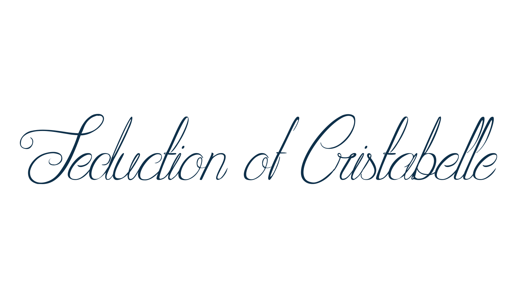 Seduction of Cristabelle, script calligraphy fancy decorative font preview