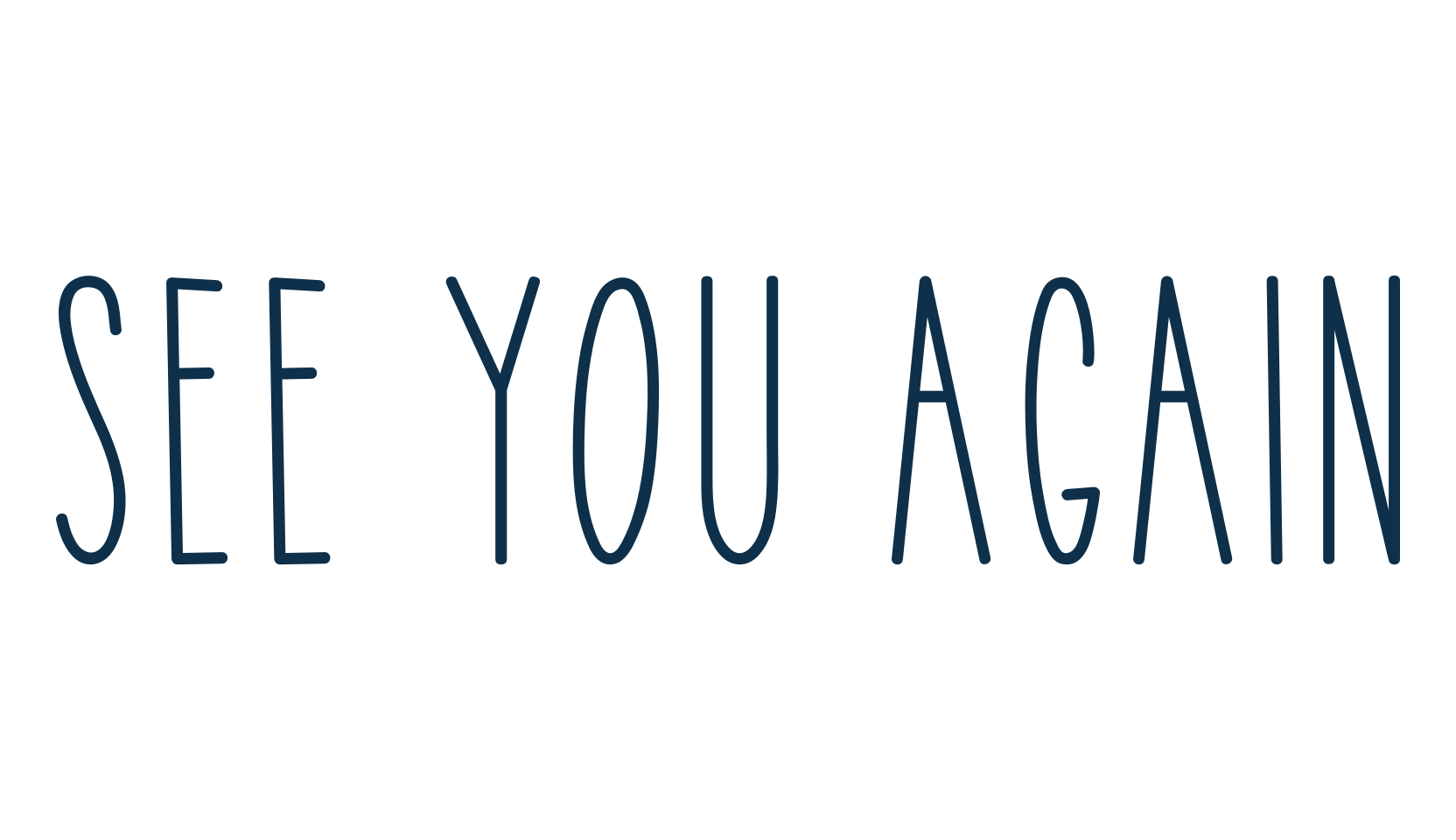 See You Again, handwriting font preview